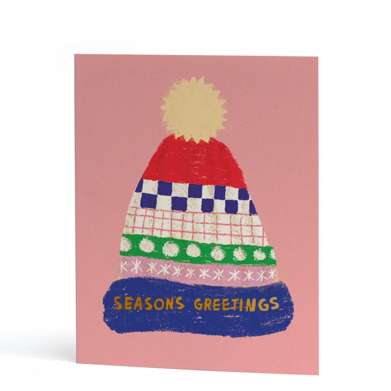 Winter Cap Gold Foil Christmas Card