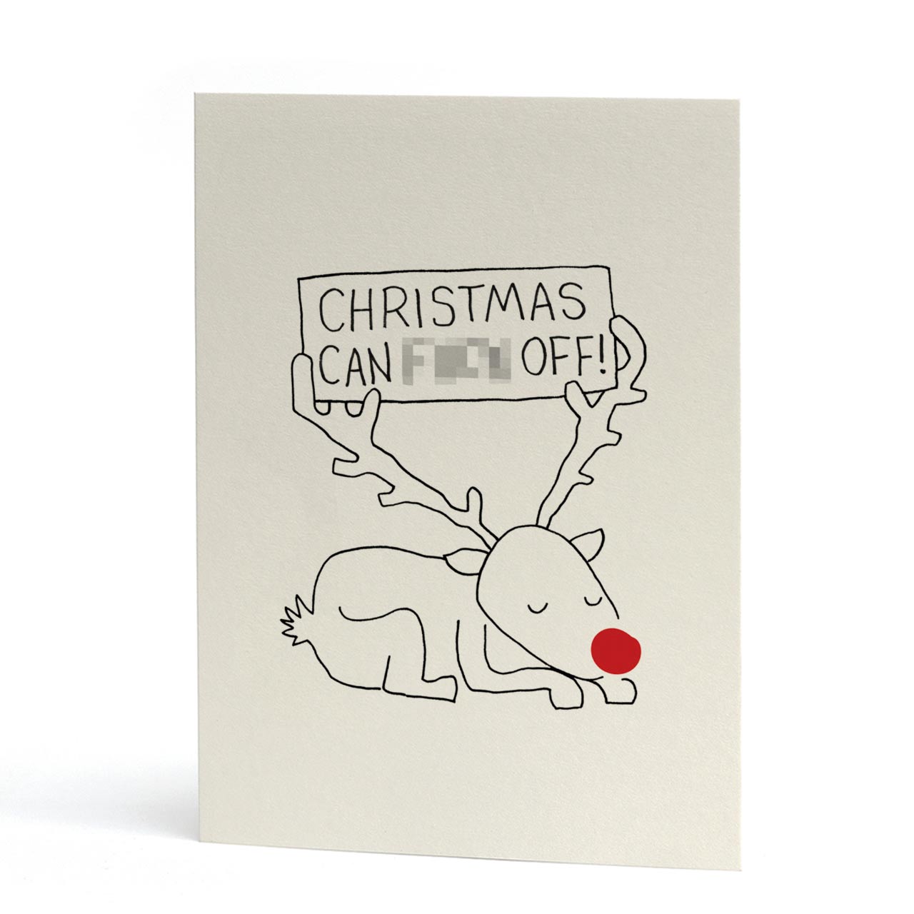 Christmas Can **** Off Rude-olph Card