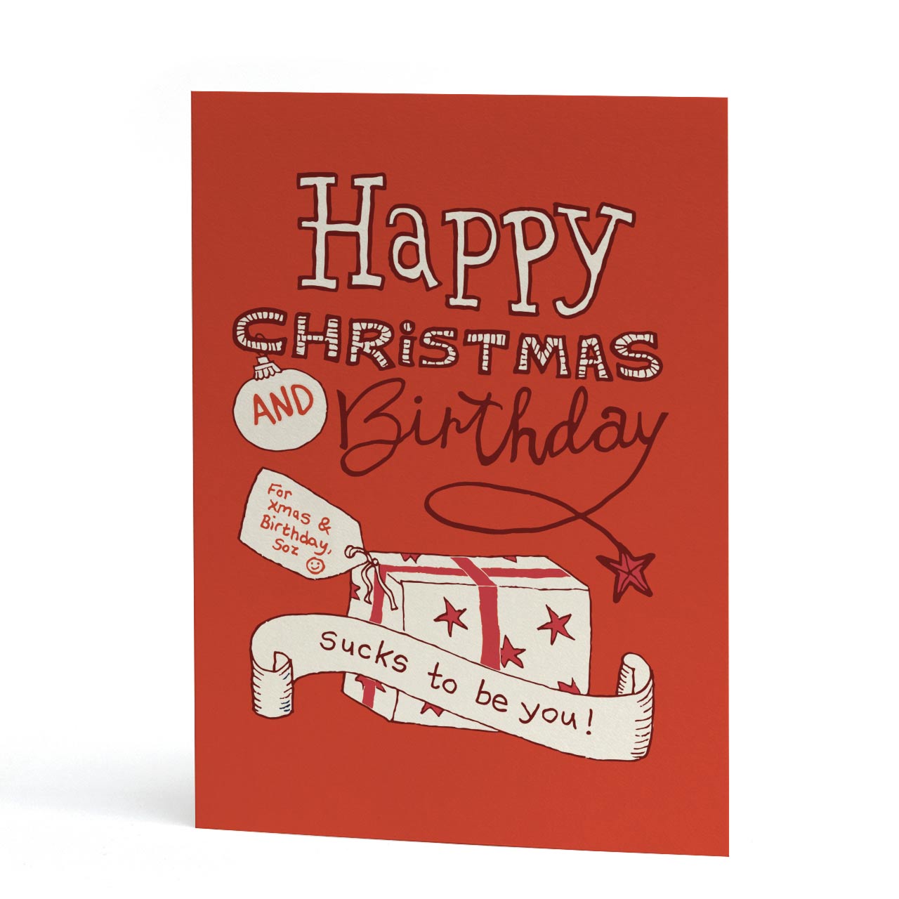 Happy Christmas and Birthday Greeting Card