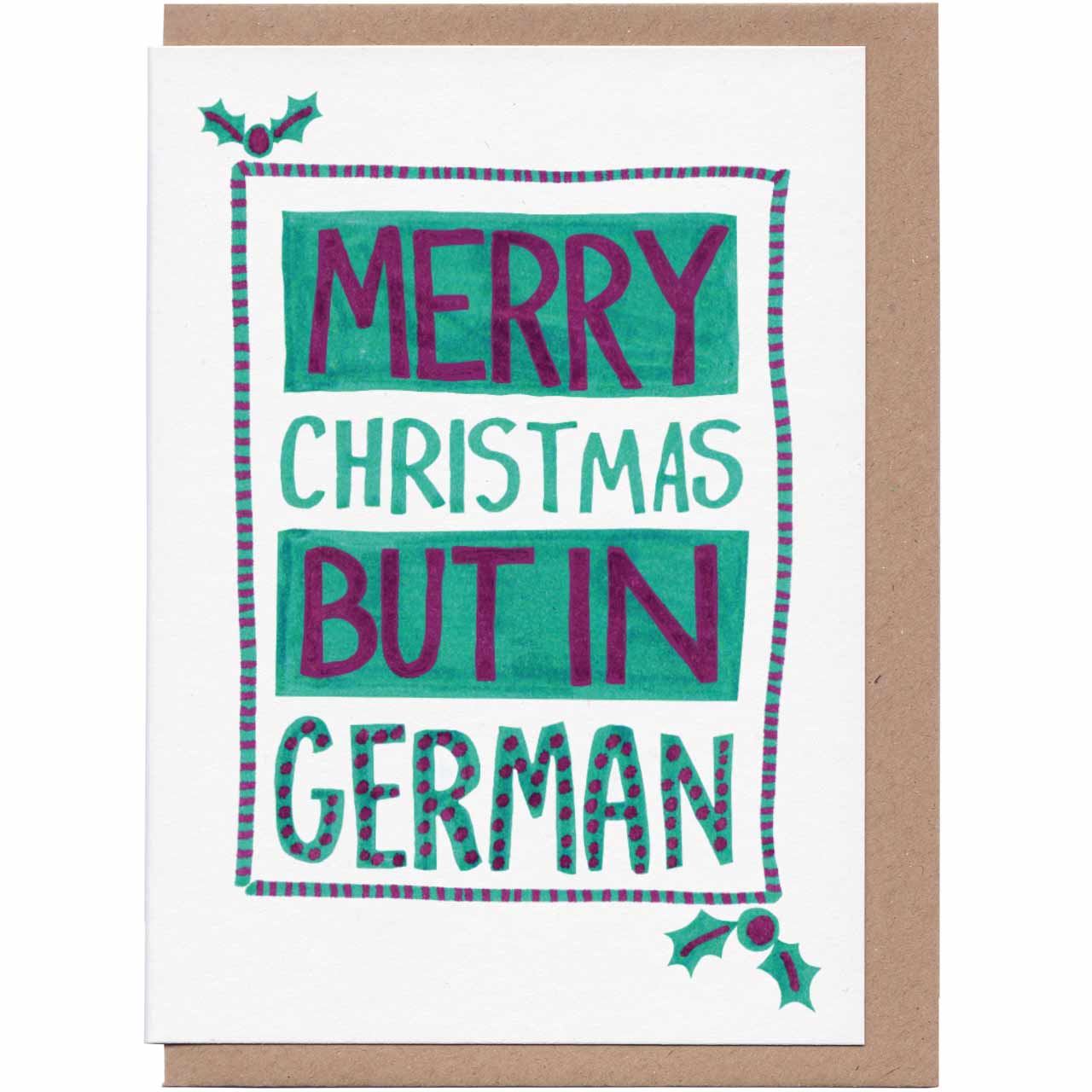 Merry Christmas But In German Card