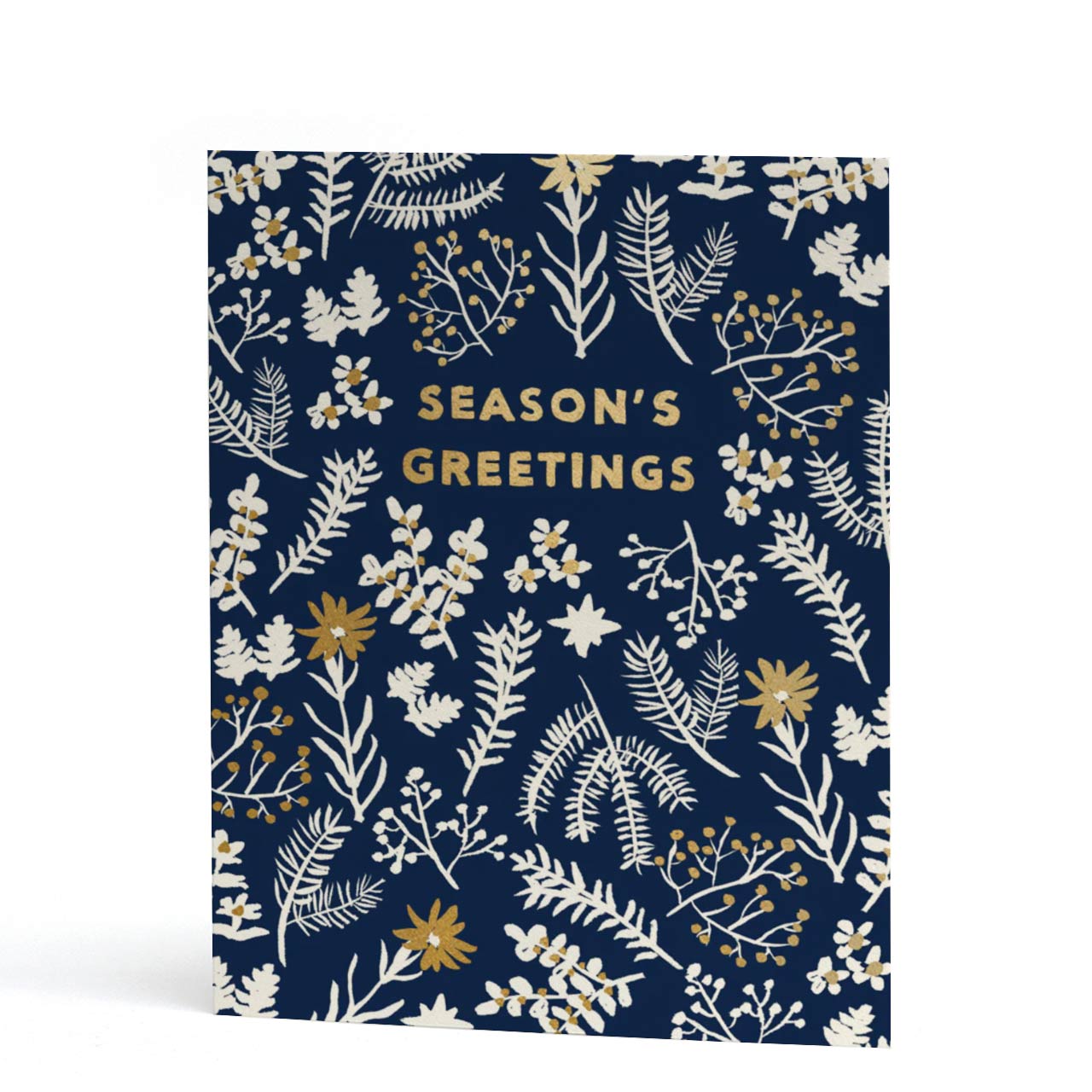 Winter Garden Gold Foil Letterpress Christmas Card