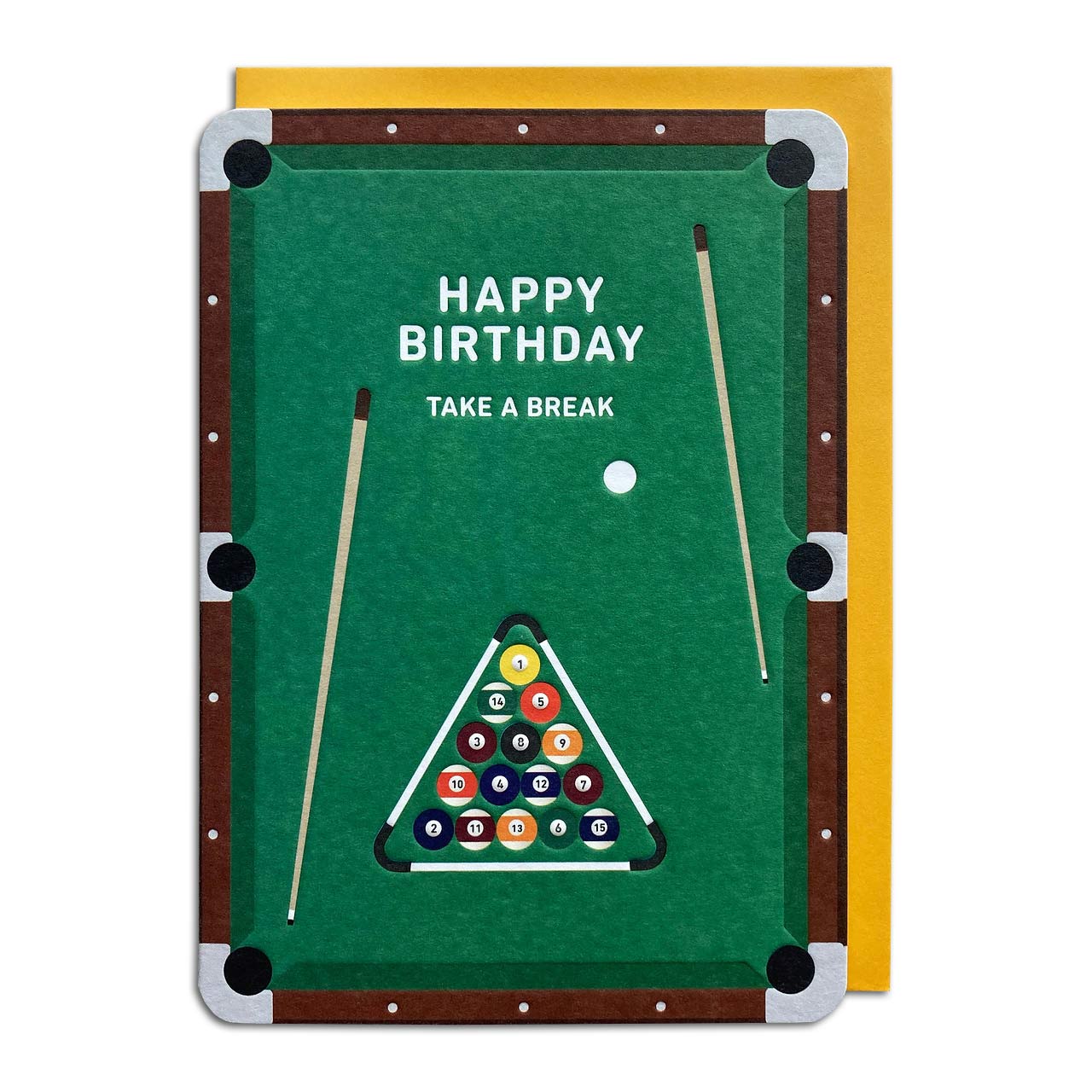 Happy Birthday Pool Table Greeting Card