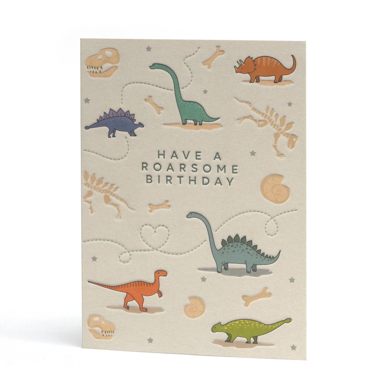 Have A Roarsome Birthday Letterpress Style Card