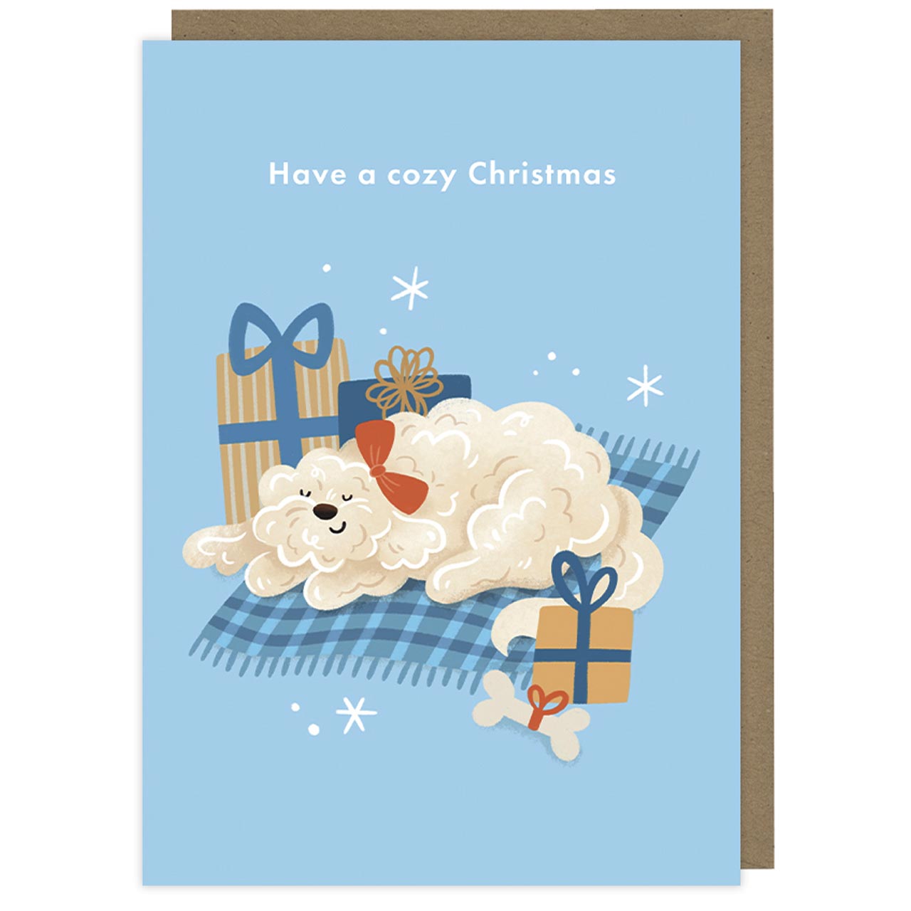 Cockapoo Cozy Christmas Card