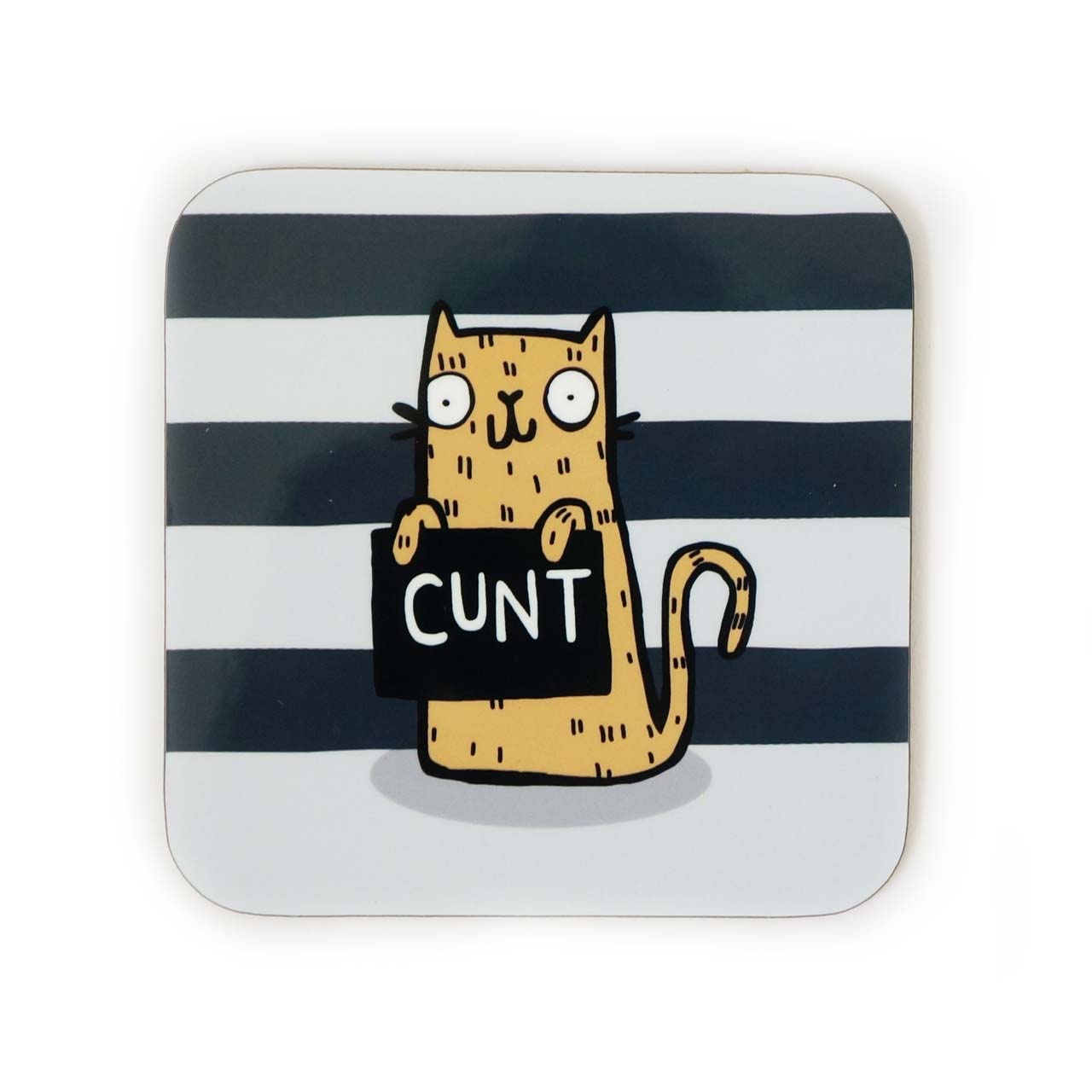 Sweary Cat Drinks Coaster