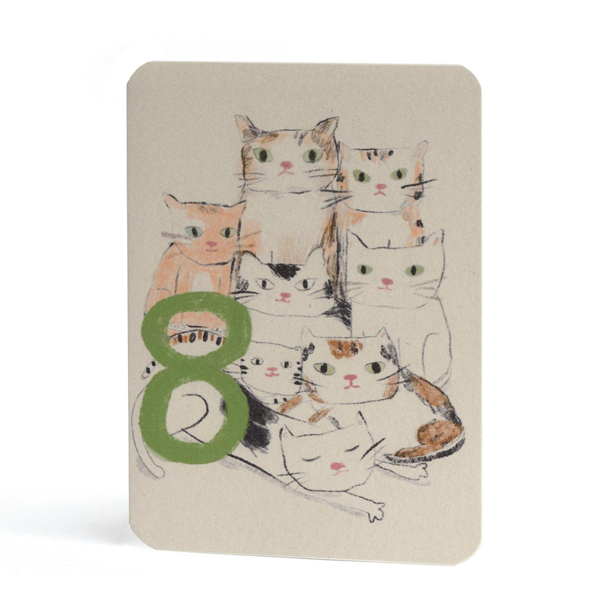 8th Birthday Cats Card 