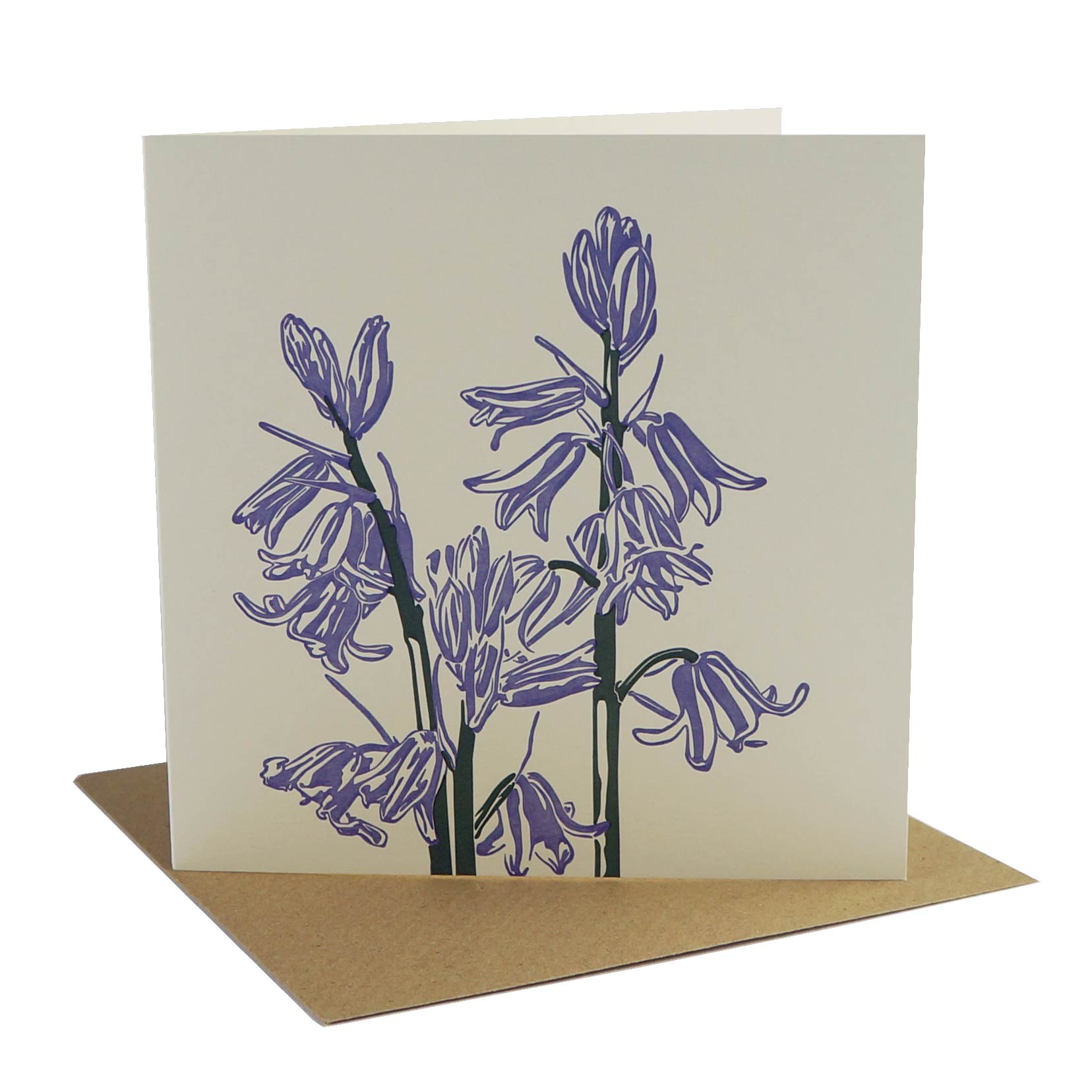 Bluebells Letterpress Card