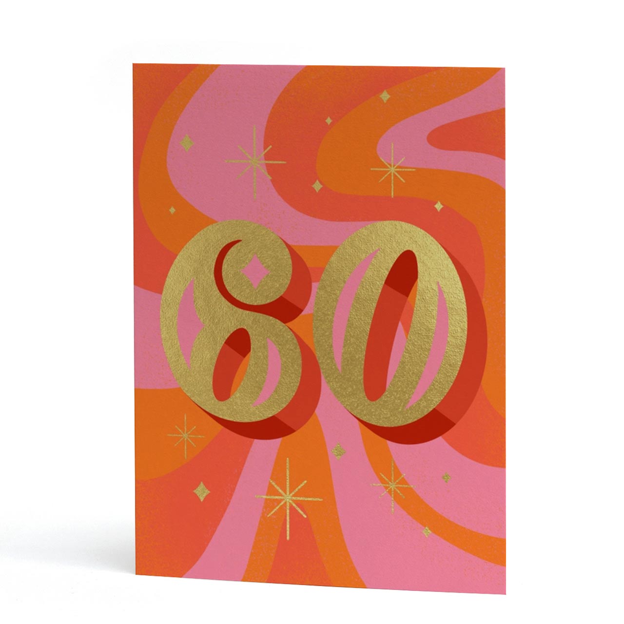 60th Birthday Gold Foil Number Card