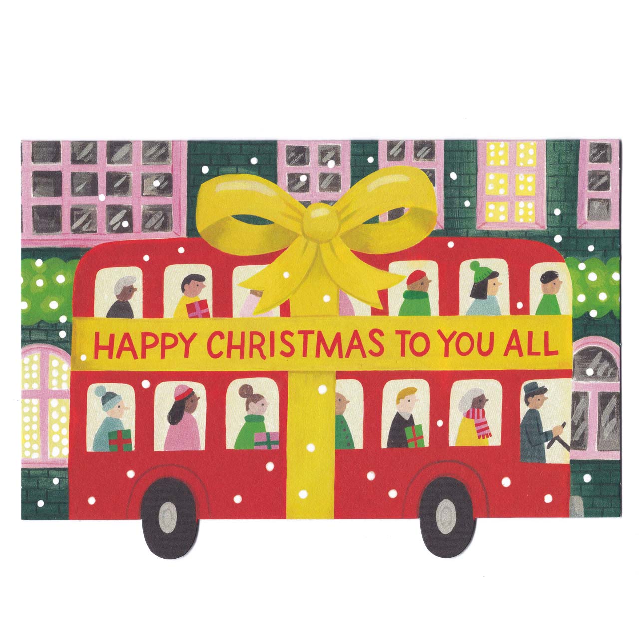 Christmas Bus Happy Christmas To You All Card