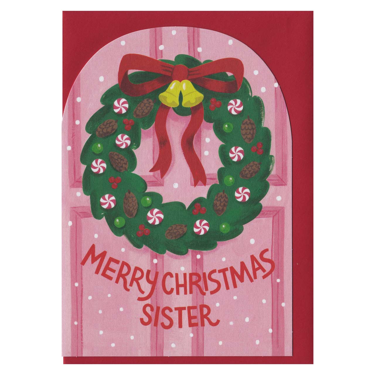 Merry Christmas Sister Die Cut Card