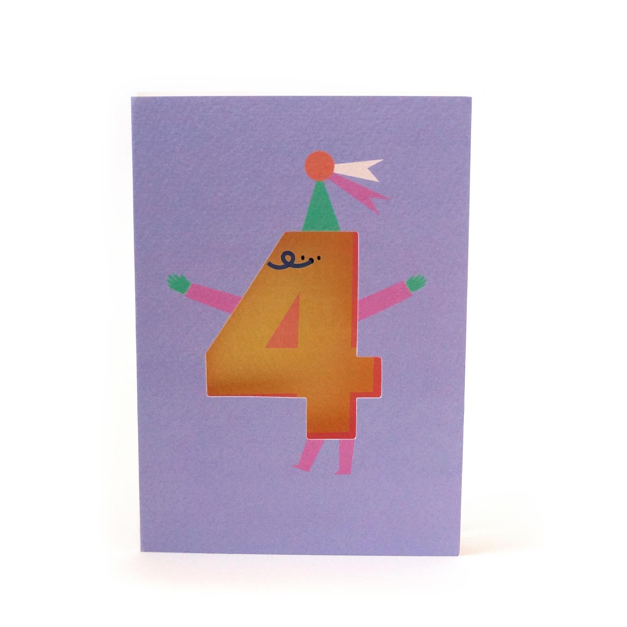 Age 4 Die Cut Card