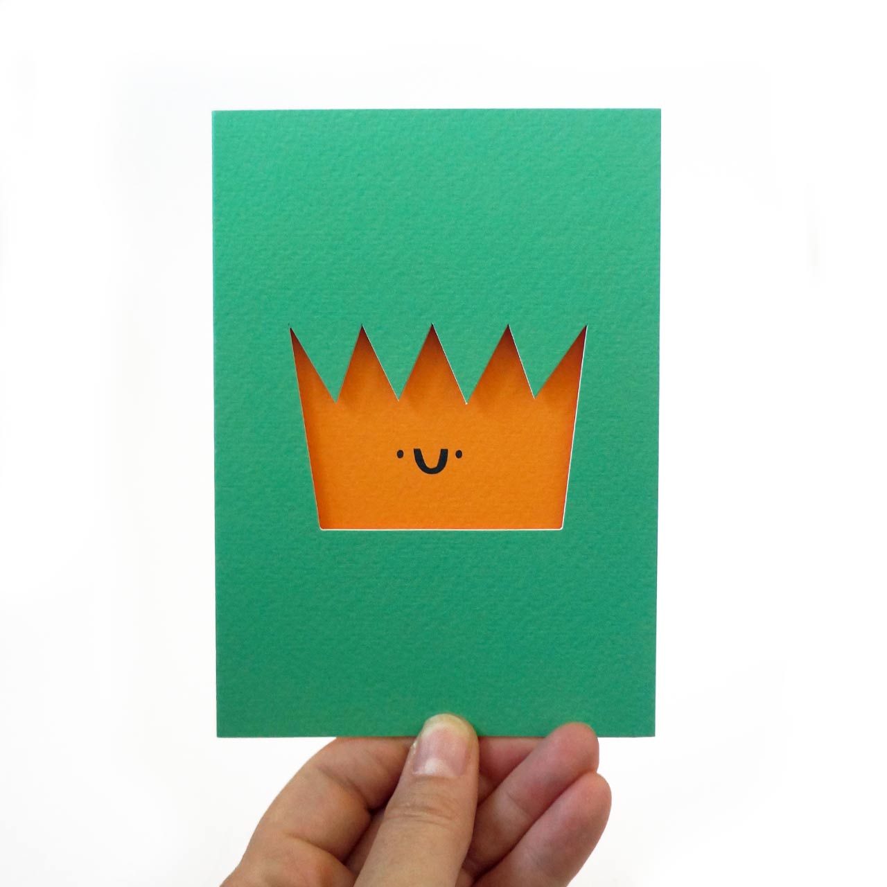 King Queen Die Cut Card