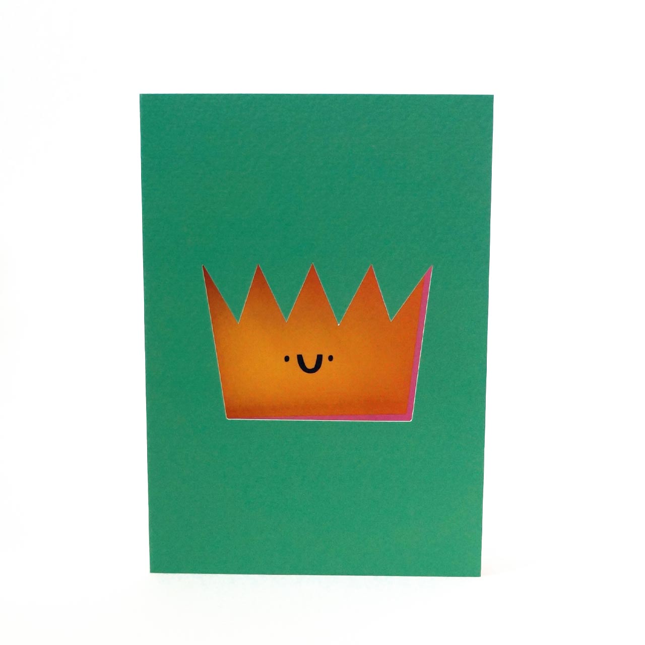 King Queen Die Cut Card