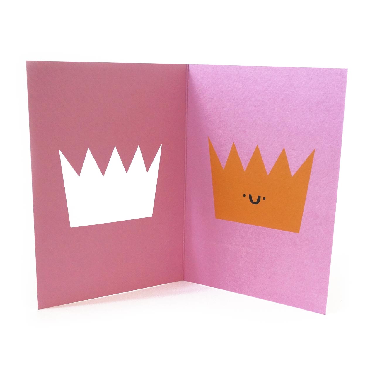 King Queen Die Cut Card