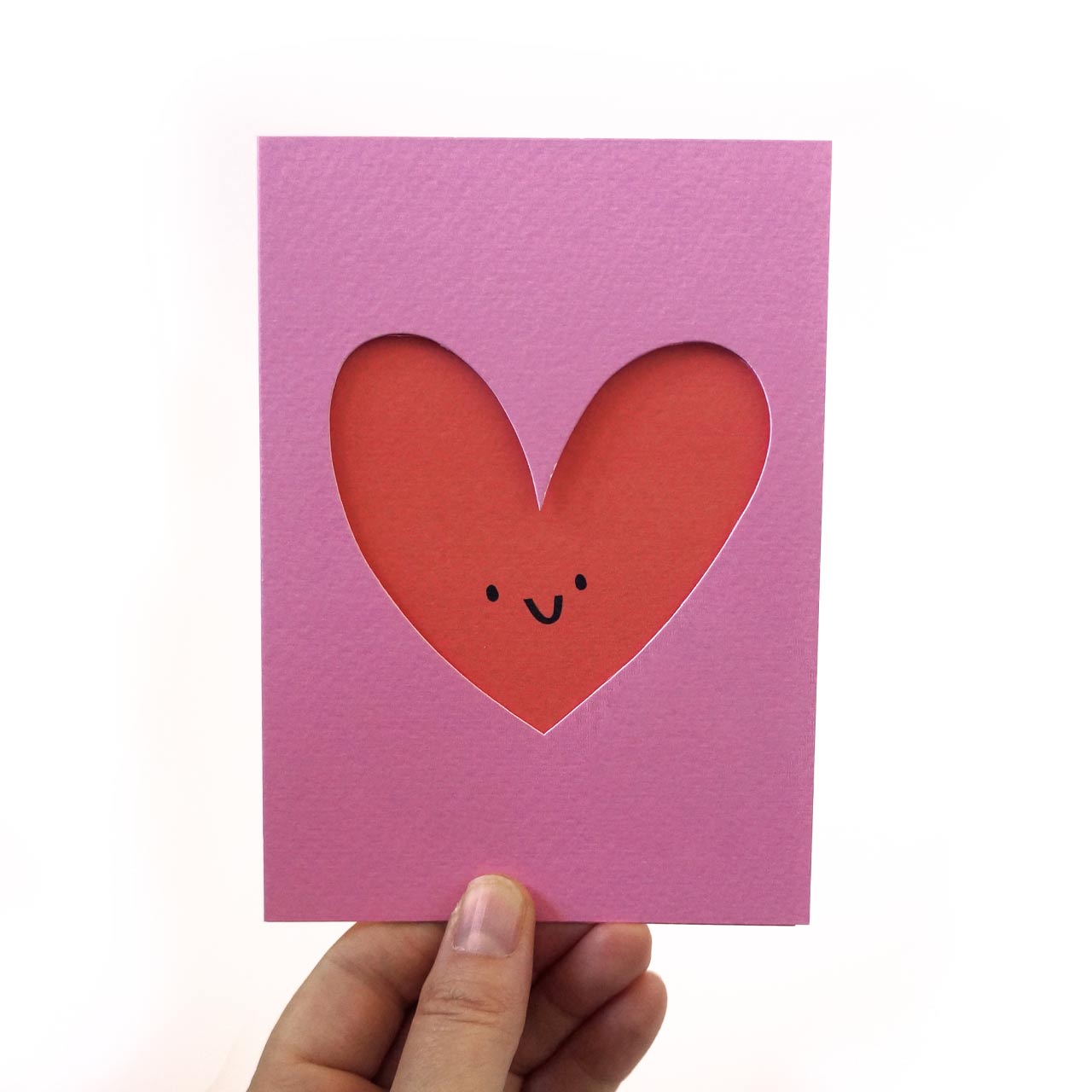 Love Heart Die Cut Card