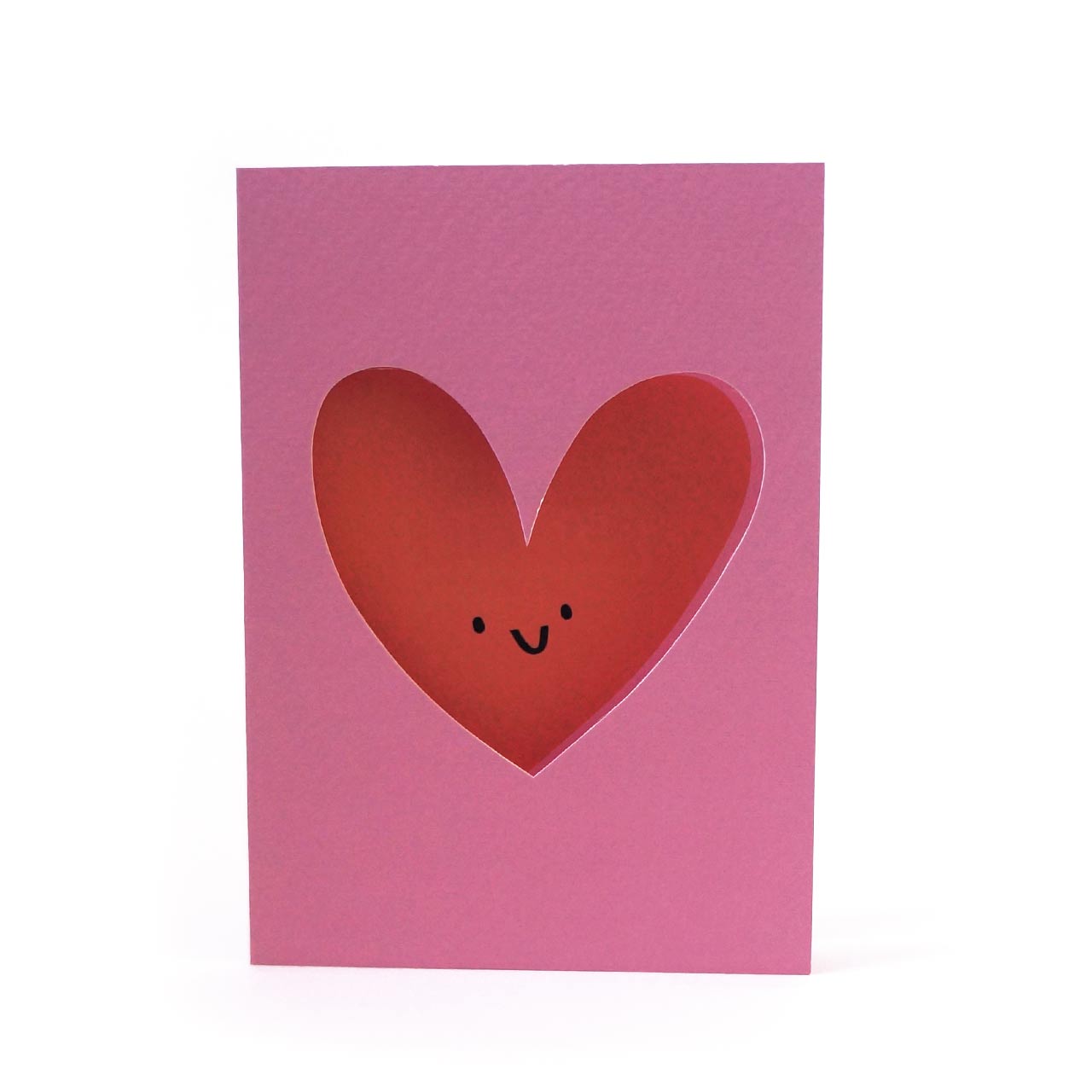 Love Heart Die Cut Card