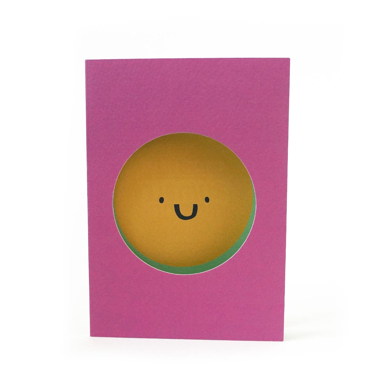 Smiley Die Cut Card