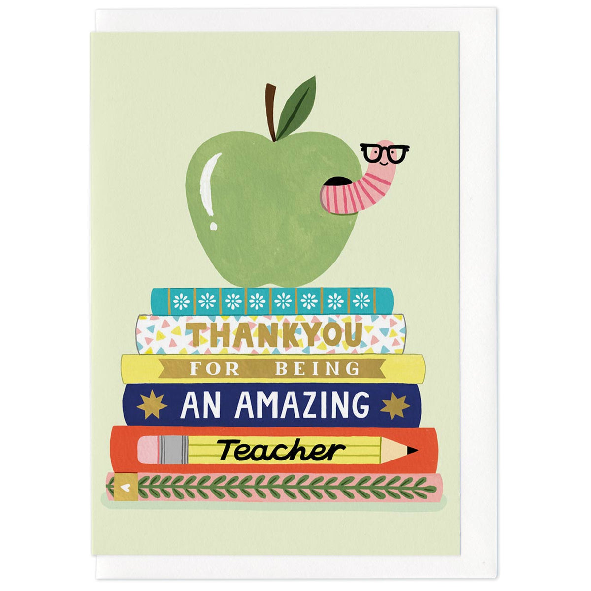 Amazing Teacher Gold Foil Thank You Card | The Curious Pancake