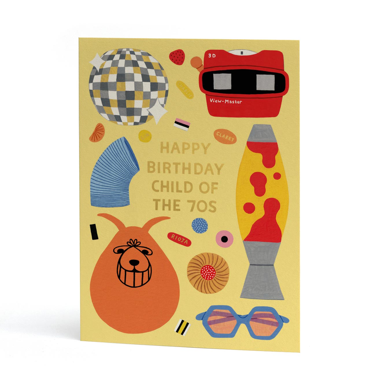 Child of The Seventies Gold Foil Birthday Card