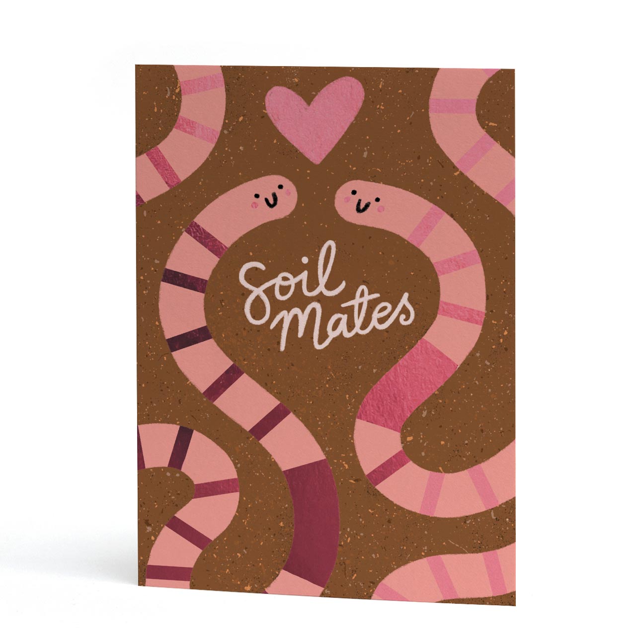 Soil Mates Pink Foil Greeting Card