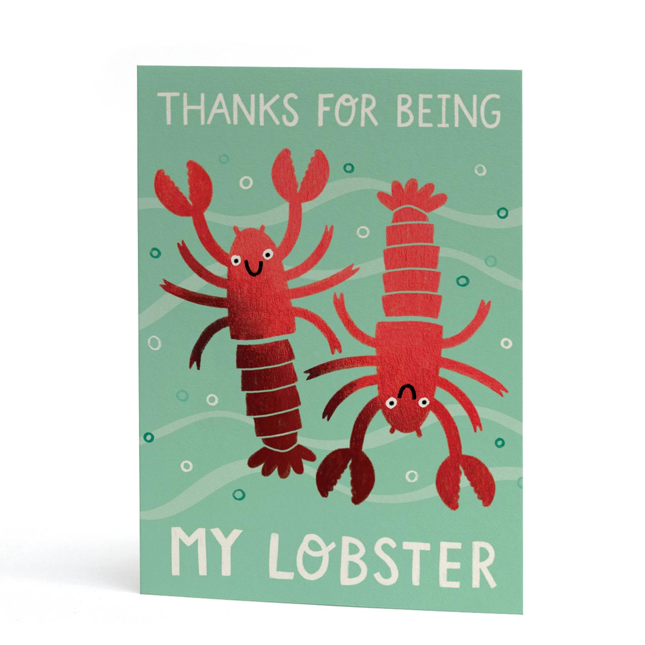 My Lobster Red Foil Love Card