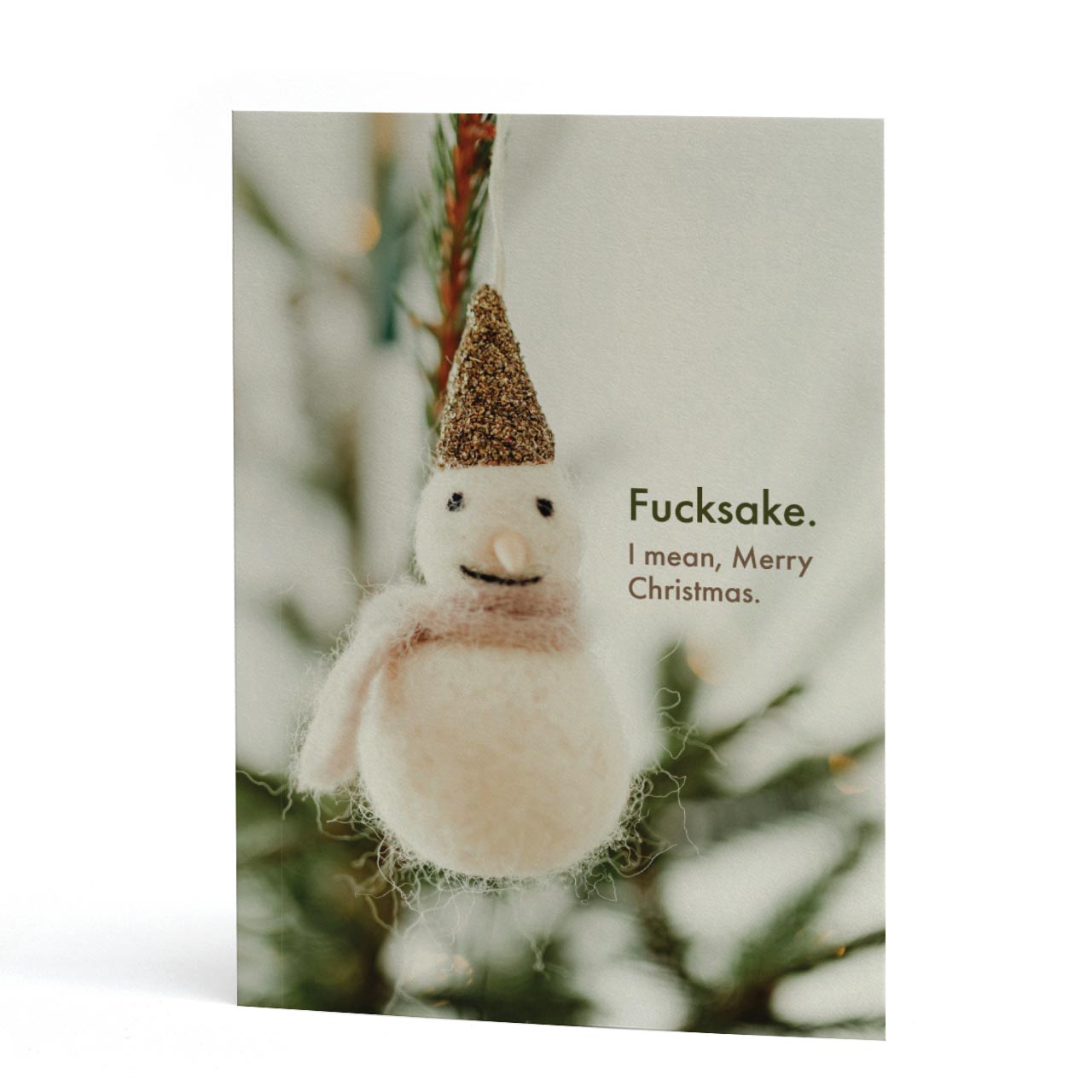 Fucksake Snowman Christmas Card