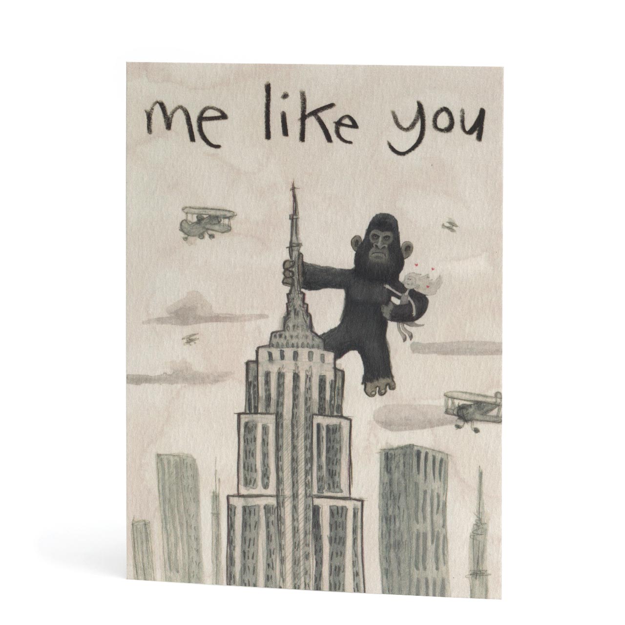 Me Like You King Kong Love Card