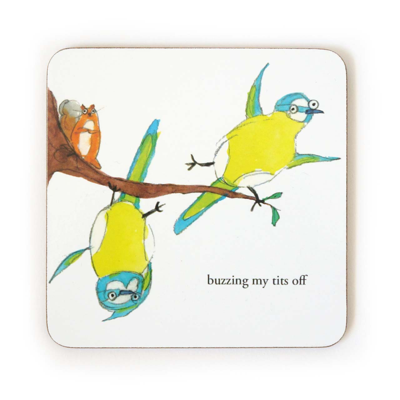 Buzzing My Tits Off Drinks Coaster