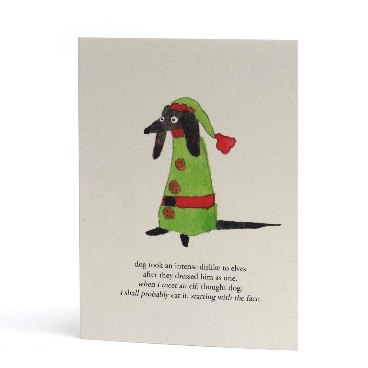 Elf Dog Christmas Card