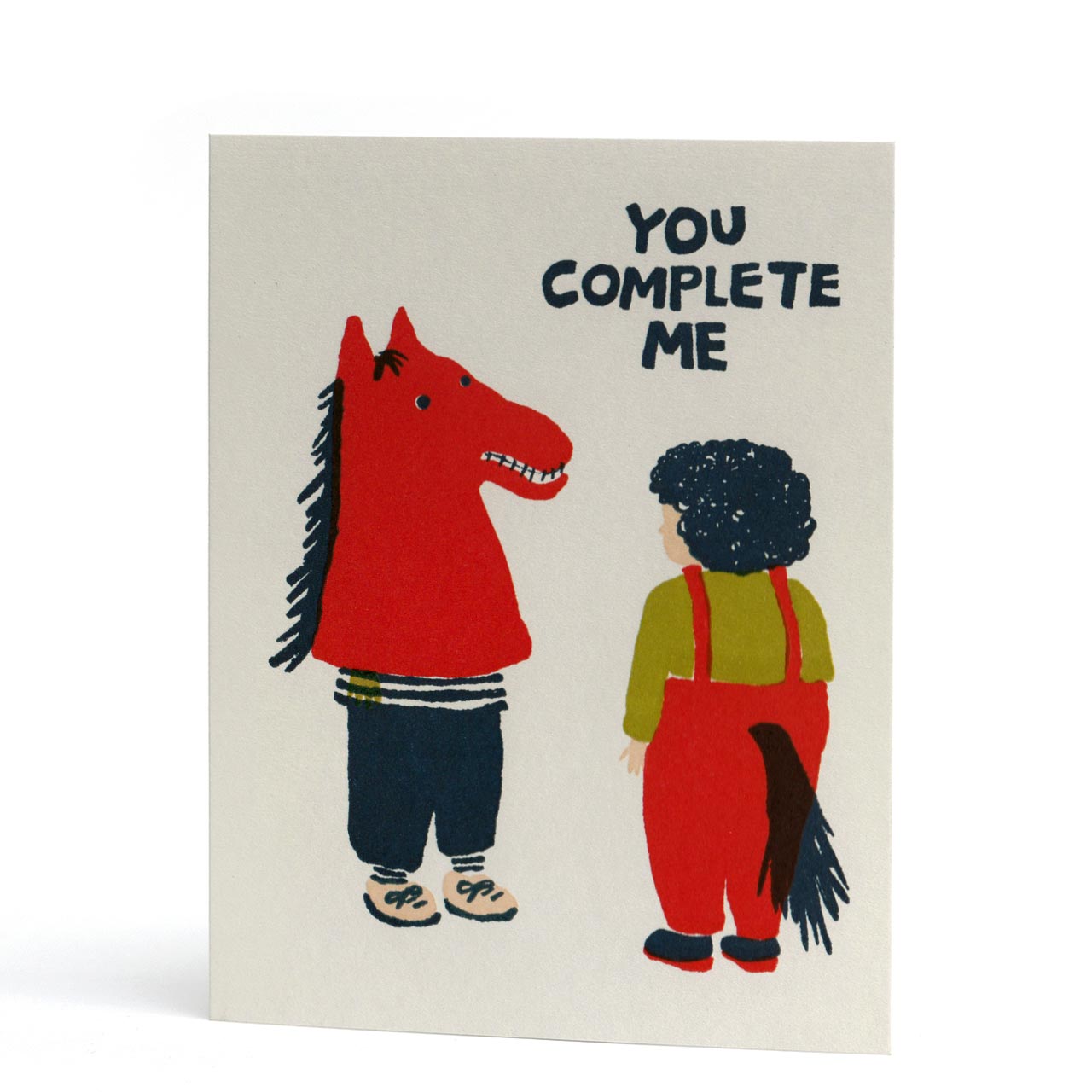 You Complete Me Letterpress Greeting Card