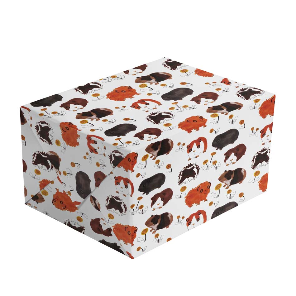 Guinea Pig Gift Wrapping Paper - Folded Single Sheet