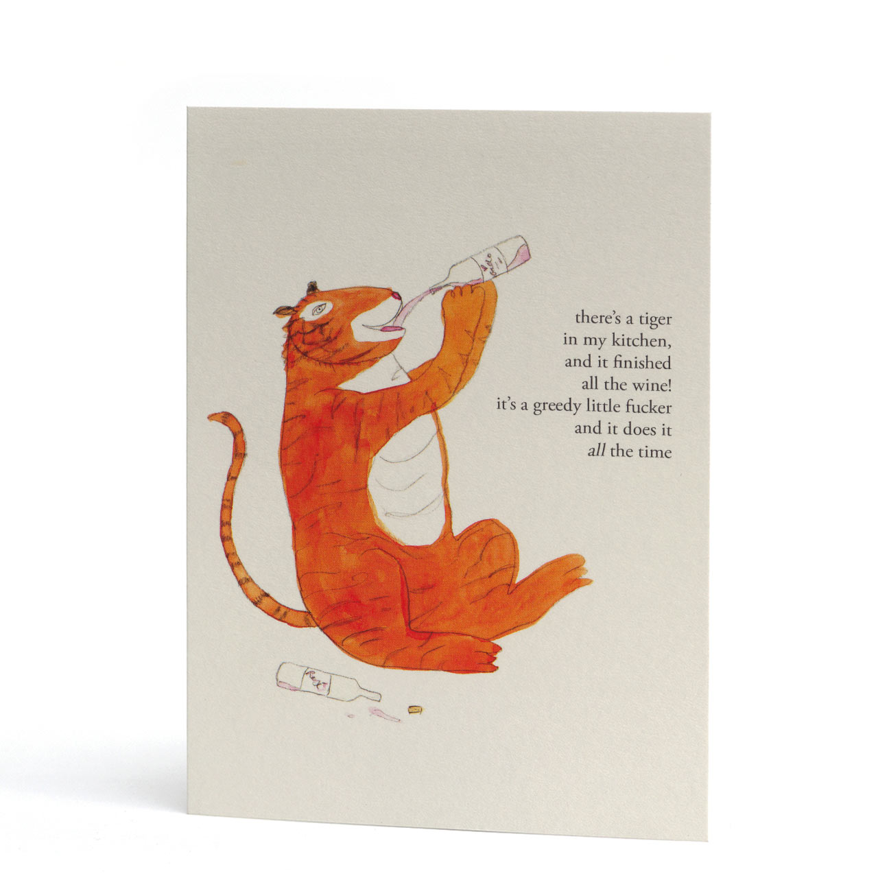 Kitchen Tiger Greeting Card