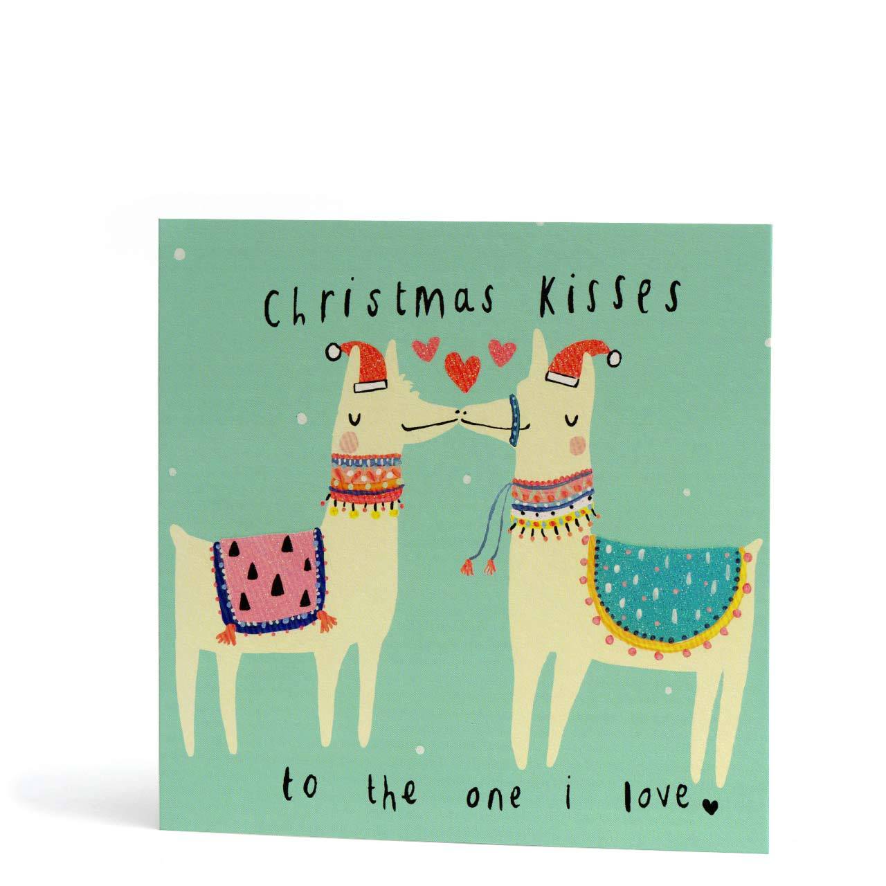 Llama One I Love Christmas Greeting Card